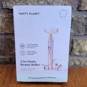Vanity Planet Rose Quartz 3 in 1 Sonic Beauty Roller New In Box